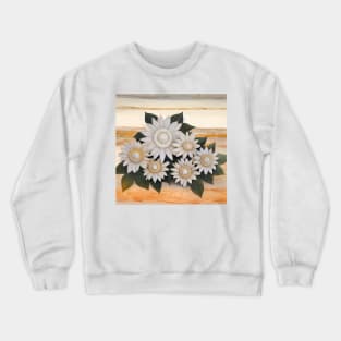 Daisies with Pearl Centers Crewneck Sweatshirt